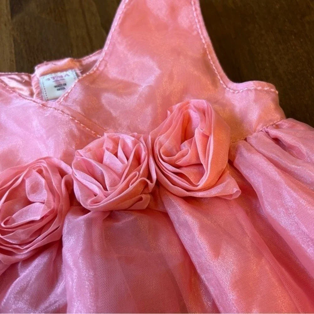 Old Navy Coral Rosette Tulle Party Dress | 4T